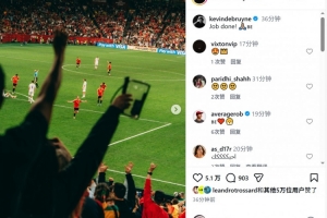 德布劳内社交媒体上庆祝进球晋级淘汰赛:使命达成!