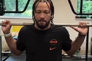 FMVP备战!布伦森社交媒体分享力量训练片段:一切努力皆值得