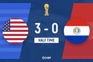 美国半场3-0领先巴拉圭 巴洛贡首场比赛进两球 麦肯尼送出乌龙球 普利西奇送出助攻