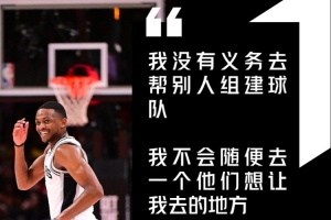福克斯谈论加盟马刺:我无责任协助他人组建球队,想去哪就去哪