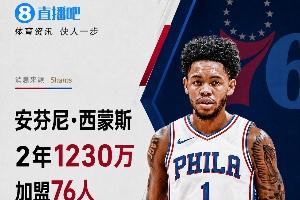 自由市场第三日：76人签下小西蒙斯，洛瑞猛龙退役，李凯尔与小卡重逢