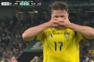 瑞典3-1领先突尼斯!伊萨克前场断球 约克雷斯进个人世界杯首球
